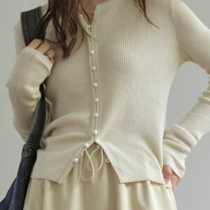 Sleek Wool Knit Cardigan